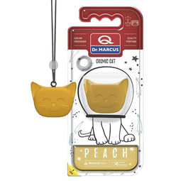 Auto luchtverfrisser Dr Marcus Cosmic Cat Perzik Plastic Hanger