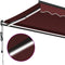 vidaXL - Luifel - automatisch - uittrekbaar - met - LED's - 500x300 - cm - bordeaux