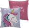 Sierkussen - Unicorn Meisjes Roze/blauw - Blauw En Roze - 30 Cm X 20 Cm