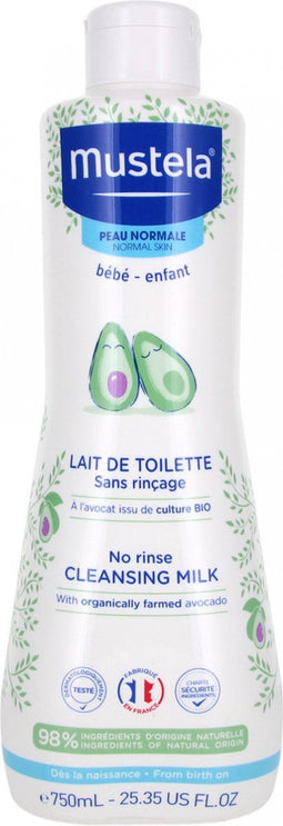 Mustela Toiletmelk zonder spoelen 750 ml