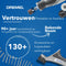 8150 set met borstelloos multigereedschap, 7,2V 2Ah USB-C oplaadbare accu, 20 accessoires, variabel toerental 5.000-30.000 tpm, ledlicht, snijden, schuren, uitsnijden, slijpen