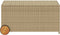 vidaXL - Tuinbox - met - wielen - 190 - L - poly - rattan - gemengd - beige
