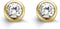 TI SENTO Dames Oorbellen - 925 zilver - Zirkonia met geel verguld - 7597ZY