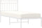 vidaXL - Bedframe - met - hoofdbord - metaal - wit - 80x200 - cm