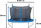 Garlando - Combi L - Trampoline met Veiligheidsnet - voor Kinderen en Volwassenen - Rond - 305 cm - met Veilige Rand - Blauw