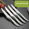 HI NATURE™ Steakmessen - Messenset RVS - 4x Vaatwasserbestendig 22cm - Zilver (4 stuks)