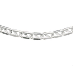 The Jewelry Collection For Men - Ketting Anker Plat 7 mm - Zilver