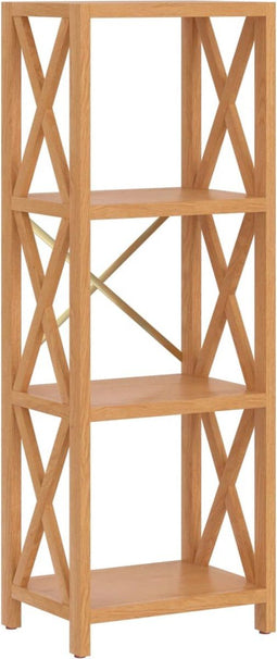 vidaXL - Opbergrek - 4-laags - 40x30x112 - cm - massief - eikenhout