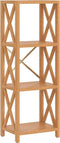 vidaXL - Opbergrek - 4-laags - 40x30x112 - cm - massief - eikenhout