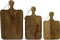 Snijplanken - Naturel - Mangohout - Set van 3