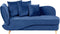 MERI II - Chaise longue - Blauw - Linkerzijde - Fluweel