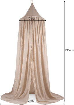 Jollein Klamboe - Baby klamboe - 245 cm - Nougat