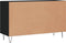 vidaXL - Dressoir - 100x36x60 - cm - bewerkt - hout - zwart
