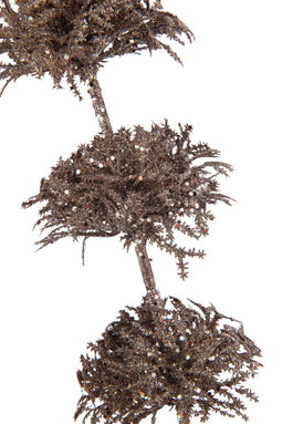 J-Line decoratie Tak Klokken van Ierland - kunststof - bruin - 12 stuks