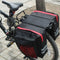 Ceruzo Dubbele Fietstas - 20 Liter - Waterafstotend - Zwart Rood