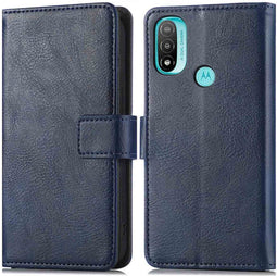 iMoshion Hoesje Geschikt voor Motorola Moto E20 Hoesje Met Pasjeshouder - iMoshion Luxe Bookcase - Donkerblauw