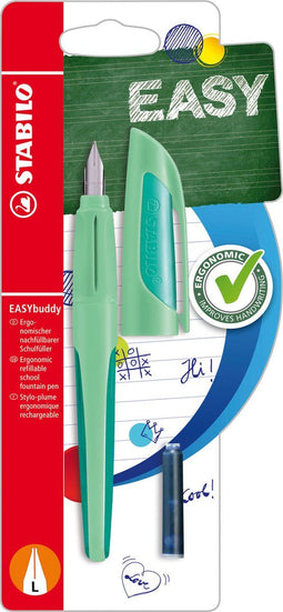STABILO EASYbuddy - Ergonomische Vulpen - L Nib Voor Linkshandigen - Pastel Vleugje Mint