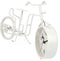 Bordsklocka Fiets - Wandklok Metaal 33 x 21 x 4 cm - Wit (4 stuks)
