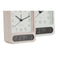 Bordsklocka Home ESPRIT Wit (2 Stuks)