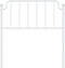 vidaXL - Hoofdbord - 90 - cm - metaal - wit