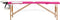 vidaXL - Massagetafel - inklapbaar - 2 - zones - hout - wit - en - roze