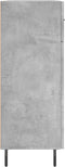 vidaXL - Dressoir - 69,5x34x90 - cm - bewerkt - hout - betongrijs