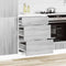 vidaXL - Keuken - onderkast - Lyon - bewerkt - hout - grijs - sonoma - eikenkleur
