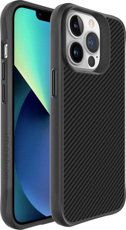 iMoshion Hoesje Geschikt voor iPhone 13 Pro Max Hoesje Shockproof - iMoshion Rugged Hybrid Carbon Case - Zwart