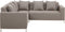 Beliani BELIZE - Loungeset voor 5 - Beige - Kunststof