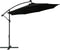 vidaXL - Zweefparasol - met - LED - en - stalen - paal - 300 - cm - zwart