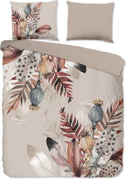 Pure Dekbedovertrek "veren" - Taupe - (240x200/220 cm) - Microfiber