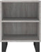 vidaXL - Nachtkastje - 40x30x50 - cm - bewerkt - hout - grijs - sonoma - eikenkleurig