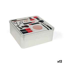Multi-functionele Kist Confortime Make-Up Metaal 19,7 x 19,7 x 8 cm (12 Stuks)