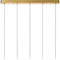 Lucide KLIGANDE - Hanglamp - 5x7,8W Dimbaar 2700K - Mat Goud / Messing