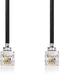 Nedis TCGP90100BK50 - Telefoonhoorn kabel - RJ10 male/male - 500 cm - Zwart
