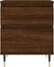 vidaXL - Nachtkastjes - 2 - st - 40x35x50 - cm - bewerkt - hout - bruin - eikenkleur