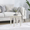 vidaXL - Salontafel - Ø - 45x40 - cm - massief - grenenhout - wit