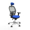 Piqueras y Crespo 2D086G1 - Bureaustoel - Verstelbare hoogte met hoofdsteun - Blauw