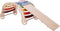 KateHaa Houten XXL Klimboog Rocker met Klimwand Regenboog - Klimrek - Houten Montessori Speelgoed