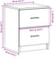 vidaXL - Nachtkastjes - 2 - st - met - 2 - lades - 40x36x50 - cm - wit