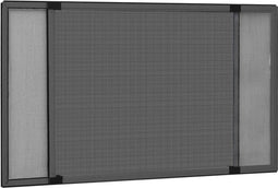 vidaXL Raamhor uitschuifbaar (100-193)x75 cm antracietkleurig