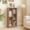 Coast Boekenkast 50x24x104 cm – 5 Vakken Staand Opbergrek Natuurlijk – Houten Kubusrek voor Woonkame