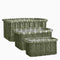 Mica Decorations Mand Danfield - 43x31x19 cm - Gerecycled Katoen - Groen- Set van 3