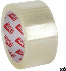 Plakband Apli 48 mm x 66 m Transparant (6 Stuks)