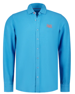 New Zealand Auckland - Casual Overhemd - 100% Katoen Ademend Zacht - Lichtblauw Maat L