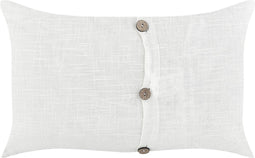 BANORI - Set van 2 sierkussens - Wit - 30 x 50 cm - Linnen