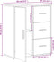vidaXL - Dressoir - 60x31x70 - cm - bewerkt - hout - sonoma - eikenkleurig