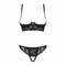 Kanten Ondergoed Set Obsessive Letica Zwart S/M
