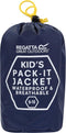 Regatta - Kids Pack It III Opvouwbaar Kinder Regenjack - Donker Blauw - Maat 158