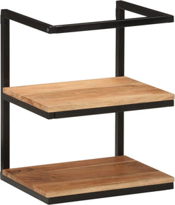 vidaXL - Wandschap - 40x30x50 - cm - massief - acaciahout - en - ijzer